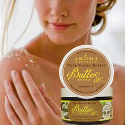 Aroma, Pure Cocoa Butter, Omega Plus with Vit E Face & Body Moisturizer 95g